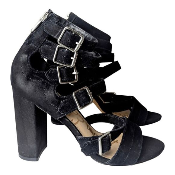 SAM EDELMAN Yasmina Black Strappy Sandals Size 7M - Picture 4 of 9